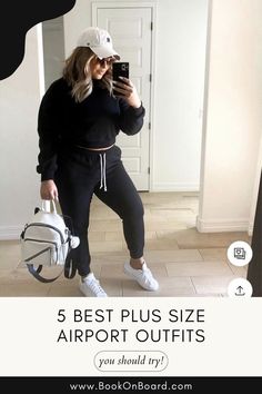 5 Best Plus Size Airport Outfits You Should Try | Chic & Aesthetic Plus Size Airport Outfits Plus Size Airport Outfit Summer, Airport Style Summer