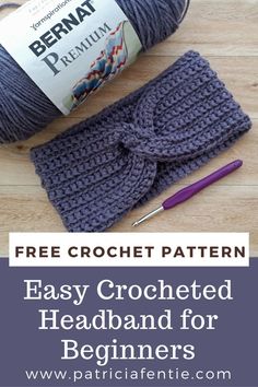 Check out this beginner-friendly crochet pattern for a cozy headband. This pattern is very easy to crochet, yet looks very professional! Make this as a lovely gift or to sell at craft fairs, as it crochets up very quickly! Single Crochet Stitch Projects, Crocheted Twisted Headband Patterns Free, Twist Crochet Headband, Crochet Twist Headband Pattern Free, 4 Skein Crochet Projects, Easy Single Crochet Projects, How To Crochet A Headband For Beginners, Easy Crochet Headband For Beginners, Easy Starter Crochet Projects