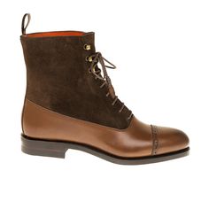 BALMORAL BOOTS IN BROWN SUEDE / BROWN VEGANO Balmoral Boots, Cordovan Shoes, High Quality Boots, Ankle Boots Men, Exclusive Shoes, Suede Belt, Zipper Boots, Women Boots, Shoes Outlet