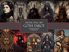 the digital wall art goth tarot is available for purchase on etsyle com