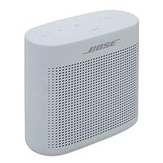 an image of a white speaker on a white background with the word's logo