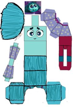 a paper doll made to look like a robot