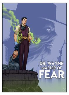 the cover to dr wayne's master of fear, featuring an image of a man with