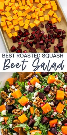 the best roasted squash and beet salad recipe is so good it's easy to make