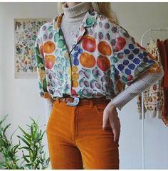 Professional Quirky Outfits, Fun Outfits For Women Colorful, Smart Casual Women Colorful, Eclectic Feminine Fashion, Fun Fall Fashion, Eclectic Vintage Style Clothes, Fun Clothing Styles, Statement Blouse Outfit, Funny Teacher Outfits