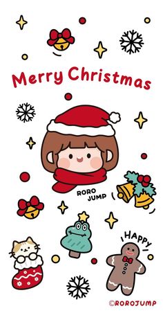 Iphone Wallpaper Kawaii, Kawaii Christmas, Stickers Kawaii, Cute Christmas Wallpaper, My My, Soft Wallpaper, Kawaii Doodles, Christmas Drawing, Kawaii Wallpaper