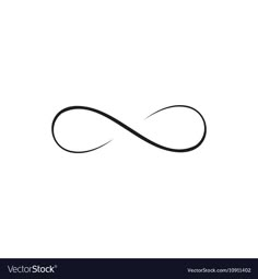 an infinite symbol in black and white