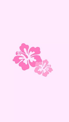 two pink flowers on a light blue background with the word hilo written below it