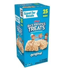 cereal box with rice krispies treats in it