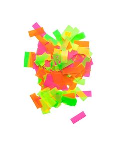 a pile of colorful pieces of paper on top of each other