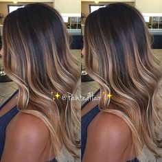 Black Hair Balayage, Ombre Hair Color, Hair Color Balayage, Hair Envy, Brunette Hair, Great Hair, Blonde Hair Color, Ombre Hair