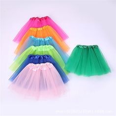 Season:Spring,Summer; Fabric:Polyester; Look After Me:Hand wash; Gender:Girls'; Kids Apparel:Shorts; Age Group:Kids; Pattern:Solid Color; Age:3-12 Years; Listing Date:06/03/2024; Length:null; Waist:null Tutu En Tulle, Tutu Skirt Kids, Kids Tutu, Fluffy Skirt, Spring Kids, Tulle Tutu Skirt, Princess Skirt, Dance Clothes, Party Kleidung