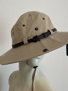 The Lord liveth; and blessed be my rock; and let the God of my salvation be exalted.. PSALM 18:46 FEATURES New with tags.  Hat features vents, side button snaps, faux leather band and adjustable chin cord. FLAWS N/A BRAND Westend COLOR Khaki/Tan SHELL FABRIC/MATERIAL 100% Cotton SIZE S/M For reduce cost shipping, items will wrinkle in transit. Environment My home is smoke free and pet free.  I sell items from my closet, as well as items purchased from thrift stores and retails store.  For thrift Safari Costume, Safari Hat, Blessed Be, My Rock, Diy Hat, Safari Style, Thrift Stores, Diy Costumes, Color Khaki