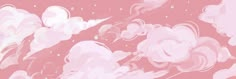 an abstract pink background with white clouds