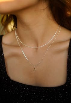 Sterling Silver Dainty Figaro Choker Plain Figaro Necklace - Etsy Small Dainty Silver Necklace, Simple Silver Necklace Aesthetic, Silver Necklaces Layered, Everyday Necklace Silver, Sliver Necklace, Silver Necklace Simple