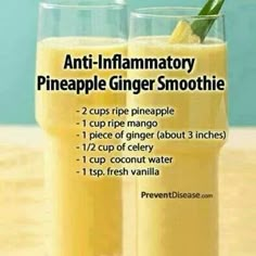 an iphone screen with the text, anti - hemamatory pineapple ginger smoothie