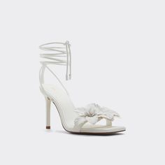 Flower Strappy Stilettos. Worn Once For My Bachelorette And Loved Them. Strappy Stilettos, Aldo Shoes, Shoes Women Heels, Stiletto Heels, Shoes Heels, Color White, Size 7, Women Shoes, Heels