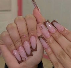 #nails #initials White French Tip Acrylic Nails With Initial, Brown Nails With Initial, Short Nails With Initials On Them, Valentines Nails With Initials Acrylic, Short Nails With An Initial, P Initial Nails, Nails With A D Initial, Initial D Nails, Square Acrylic Nails With Initial