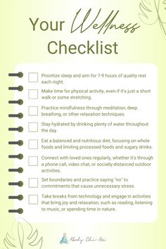 Wellness Check In, Wellness Checklist, 8 Dimensions Of Wellness, Health Retreat, Corporate Wellness, Wellness Resources, Life Management, Printable Checklist