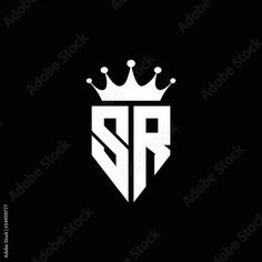 the letter s with a crown on top of it logo design, logos, letters, lettering