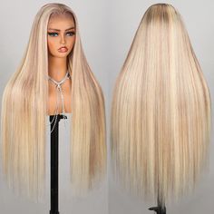 PRICES MAY VARY. 【P10/613 blonde Lace Wig Material】: 100% unprocessed Brazilian virgin human hair, cut from one donor only. Our hair is no tangle,no shed, no lice, could be dyed,bleached, curled as your own hair. 【Super Mini Knots & Thin Lace】:this P10/613 wigs human hair is 13x4 Transparent lace, 240% density, Pre-Plucked with baby hair, bleached knots, Lace Frontal With Weft in the centre, Half Machine Made & Half Hand Tied, Soft, Healthy, No Smell, Tangle-free, Minimal Shedding. 【Wear and Go 613 Straight Wig, 613 Wigs, Highlight Lace Front Wig, 613 Lace Front Wig, Hair Light Brown, Micro Braids Hairstyles, Wig Material, Blonde Highlight, Human Hair Wigs Blonde