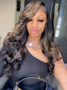 Highlight Wig With Layers, Highlighted Layered Wig, Baddie Fall Wigs, Layered Black Wig Black Women, Cheetah Print Wig Black Women, Hair Websites, Hairstyles Layered, Wig Colors