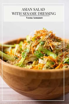 Easy Asian Salad, Asian Vinaigrette, Easy Salads To Make, Meatball Curry, Sesame Vinaigrette, Chinese Salad, Asian Salad Recipe, Asian Salad Dressing, Perfect Salad