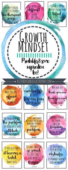 the growth minds poster with colorful watercolors