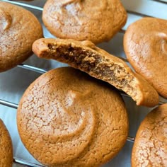 some cookies are sitting on a cooling rack