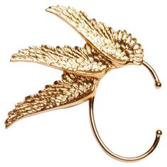 Our winged earcuff frames your ear and can be worn with the wing upward to hold your hair, or downward for an earring effect. It really is the ultimate conversation piece and all you need to really spread your wings and fly. Additional Information: Material: 24K Yellow Gold, Brass Dimensions: W 2.75 x L 4 x H 0.5 in Available in other finish options: Rose gold, Silver, Black Swan Accessories, Elegant Winged Gold Jewelry, Elegant Adjustable Wing-shaped Jewelry, Elegant 14k Gold Wing-shaped Jewelry, Handmade Gold Wing-shaped Earrings, Yellow Gold Wing-shaped Jewelry, Spread Your Wings And Fly, Gold Swan, Gold Wing