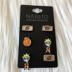 New With Tag. Naruto Stud Earring Set Mix And Match Naruto Themed Design. Perfect For Naruto Fans! Naruto Jewelry, Harry Potter Earrings, Harry Potter Hogwarts Castle, Harry Potter Golden Snitch, Harry Potter Ravenclaw, Climber Earrings, Mismatched Earrings, Rainbow Beads, Hoop Earring Sets