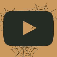 a spider web with a play button on it