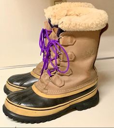 These date back to the mid 1980s, when Sorel was still made in Canada by Kaufman Rubber. Far superior in quality to the Sorel boots currently being made. Boots have been worn gently, and cared for properly throughout their lifetime. All signs of wear are solely cosmetic. Sold as pictured. Sorel Caribou, Sorel Boots, Grand Rapids Mi, Grand Rapids, Boot Shoes Women, Leather Boots, Reindeer, Womens Boots, Shoe Boots