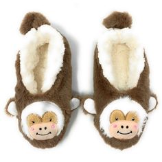 Let's Monkey Sherpa Slippers for Kids Monkey Slippers, Funny Slippers, Monkey Face, Animal Slippers, Womens Sherpa, Monkey Plush, Pig Lovers, Cute Monkey, Monkey Business