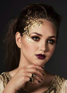 Gold Goddess Makeup, Elemental Tattoo, Greek Goddess Makeup, Make Up Yeux, Coachella Makeup, Avant Garde Makeup