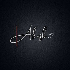 the word alkaf written in cursive writing on a black background with hearts