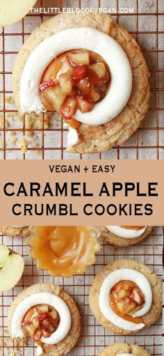 an image of caramel apple crumble cookies