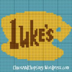 a cross stitch pattern with the word jesus on it