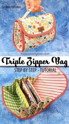 the triple zipper bag sewing pattern is easy to sew