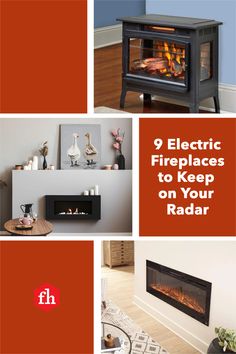 a series of photos showing different types of fireplaces and fire places to keep on your radiator