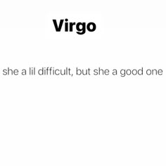 the words virgo are in black and white