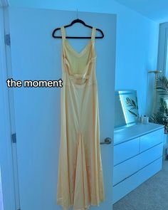 Cross Back Long Party Dress in Yellow Color for prom'25 💛 SKU: 3912 Price: $147 . . . . #promdress #prom2025 #dressesforparty #prominspo Yellow Color, Color