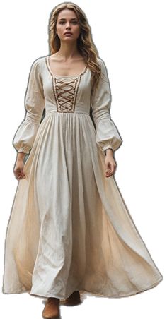 Fantasy Medieval Long Sleeve Costume Dress, White Medieval Dress For Festivals, White Medieval Dress With Historical Design, White Medieval Corset Dress, Ivory Medieval Dress, Victorian Pirate, Viking Halloween, Women Viking, Vikings Halloween