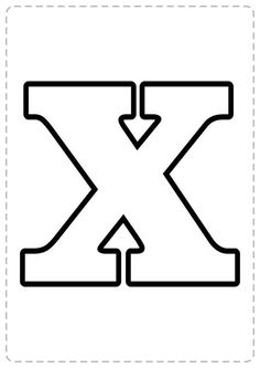 the letter x is shown in black and white