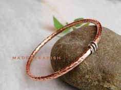 hammered copper bangle | Copper stacking bangle | Pure copper jewellery | Copper Bracelet for Women Arthritis | Gift for her | Gift for dad, Metal - Pure Copper Choose  bracelet length from 6 to 10 inches Handmade Copper bangle THICKNESS 4 mm NOTE- Dear Customer, Our Copper Jewelry is genuine hand polished and handmade by artisan and yes you can see soldering marks joints in our Copper Jewelry, it is left while soldering the copper; many sellers do copper plating to hide these marks. We don't do Copper Tubing Jewelry, Handmade Copper Bangle, Africa Jewelry, Copper Work, Copper Jewellery, Copper Plating, Copper Jewelry Handmade, Copper Tubing, Stacked Bangles