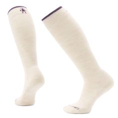 Indulge in maximum coziness with Smartwool's Everyday Lifestyle Knee High Socks. Featuring a high-quality sweater-like texture and knee-high design, these socks offer supreme softness and long-lasting comfort with a secure, stay-put fit. Features Height: knee high/over the calf Cushion: light Targeted cushion along base of foot Virtually seamless toe for comfort Secure fit for all-day comfort Premium sweater feel Smartwool Socks, Wool Blend Socks, Wool Clothing, Purple Iris, Walker Shoes, Sneaker Jewelry, Wool Socks, Knee High Socks, Fabric Gift Bags