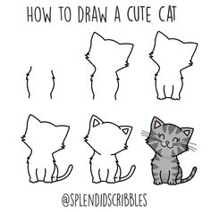 how to draw a cute cat step by step drawing instructions for kids and beginners