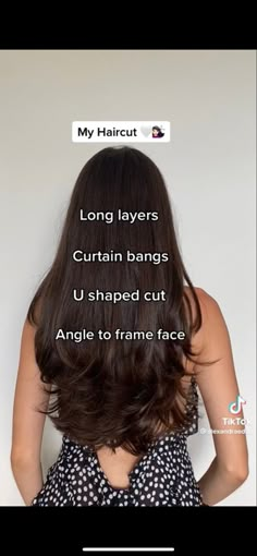 Layers Curtain Bangs, V Shaped Haircut, Pretty Hair Cuts, Brown Hair Looks, Extension Hair