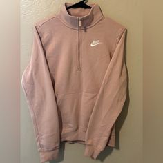 Nike Pink Half Zip Sweater. Never Worn Before. Size Xs. No Holes, Stains, Or Tears. Smoke Free Home!!! Sweaters Nike, Sweater Half Zip, Half Zip Sweater, Preppy Clothes, Nike Sweaters, Nike Sweater, Half Zip Sweaters, Nike Pink, Zip Sweater