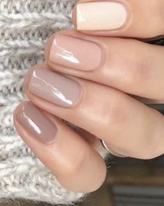 Nail Natural Colors Design, Neutral Nails For Spring, Business Professional Nail Colors, Nails For Magenta Dress, Light Taupe Nails, Neutral Color Nails Acrylic, Beige Nail Color, Uñas Beige Elegantes, Spring Nude Nails